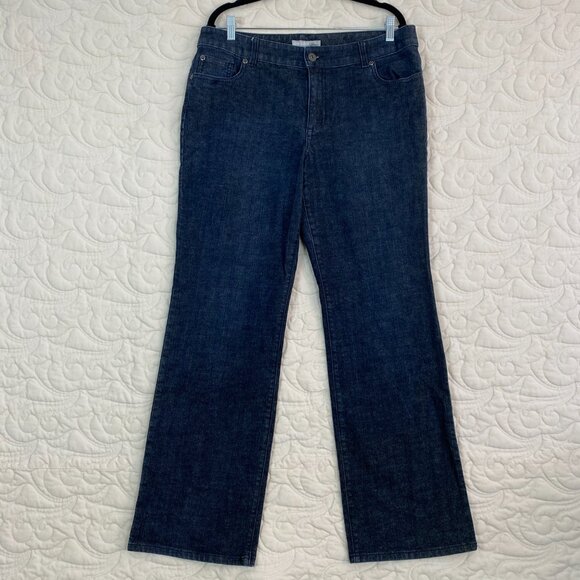 Chico's Platnum Jeans Ultimate Fit Boot Leg Blue Jeans Size 2.5 Reg - Picture 1 of 11
